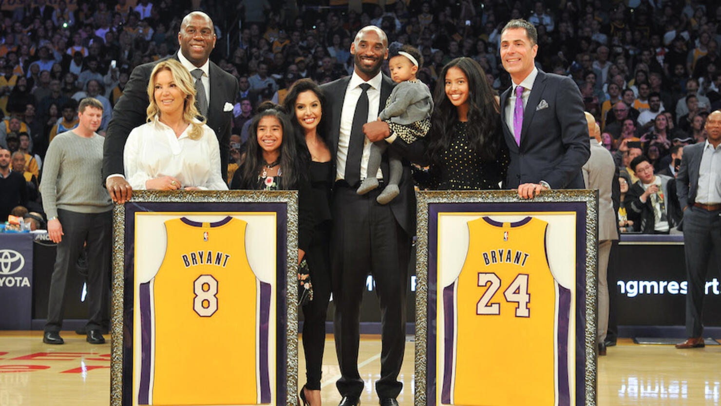 Celebrities At The Los Angeles Lakers Game