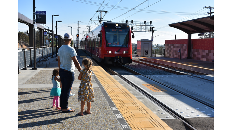 Waiting for the trolley