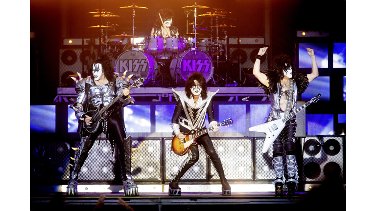 Members of the flamboyant rock band KISS