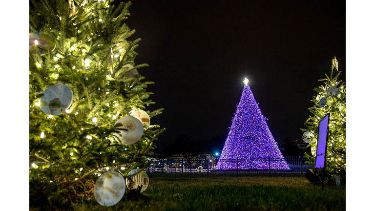 National Christmas Tree Illuminated For Holiday Season