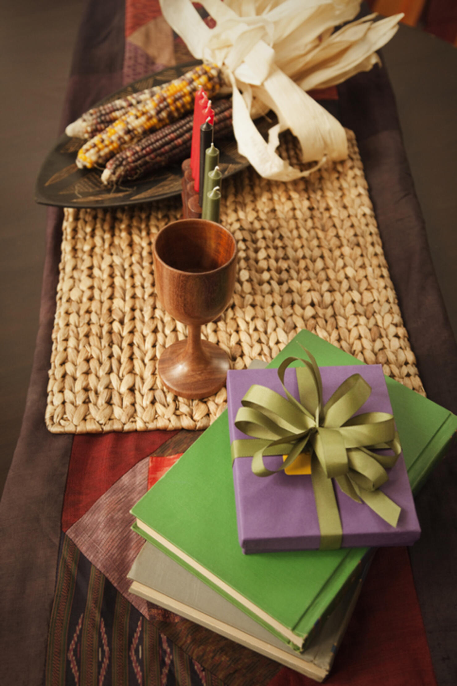 Kwanzaa items on table