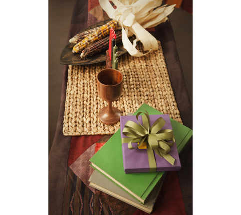 Kwanzaa items on table