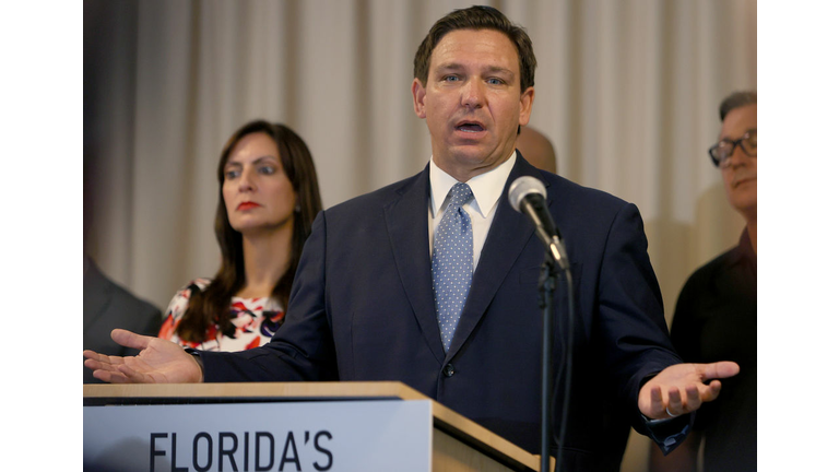 Florida Governor Ron DeSantis Holds News Conference In Surfside