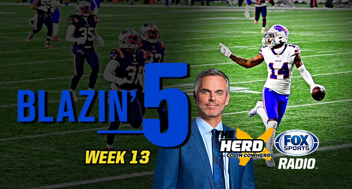 Blazing 5: Colin Cowherd Week 13 NFL Picks 2020 On Fox Sports - EvenYourOdds