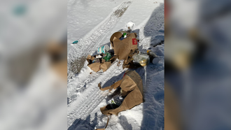 'Find Another Slave' Delivery Driver Runs Over Groceries Over Yard Sign