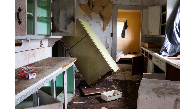 Abandoned and dilapidated house in horrible condition