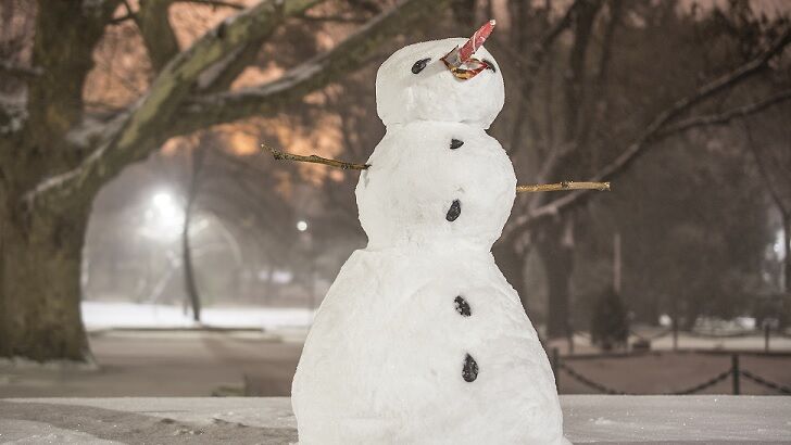 Watch: Woman Loses Fight with Snowman