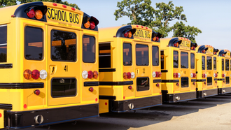 65 School Buses With Donations Travel Across Kentucky For Tornado Relief