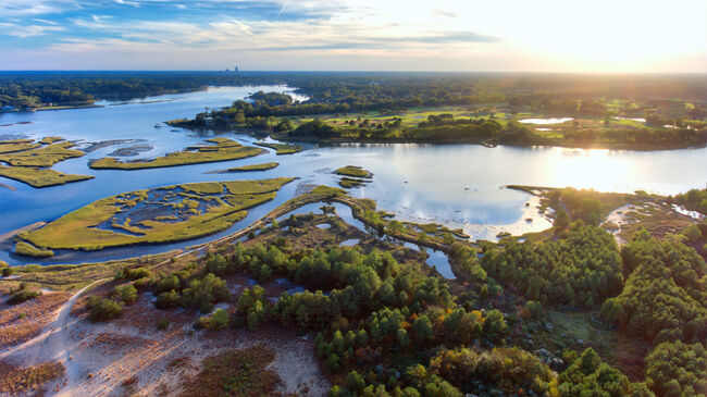 High above Lynnhaven Inlet - Virginia Beach, Virginia