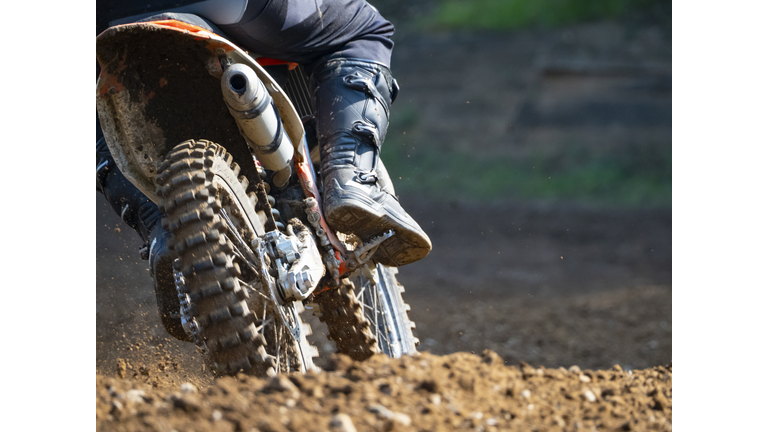 Debris On Ground On A Motocross Track