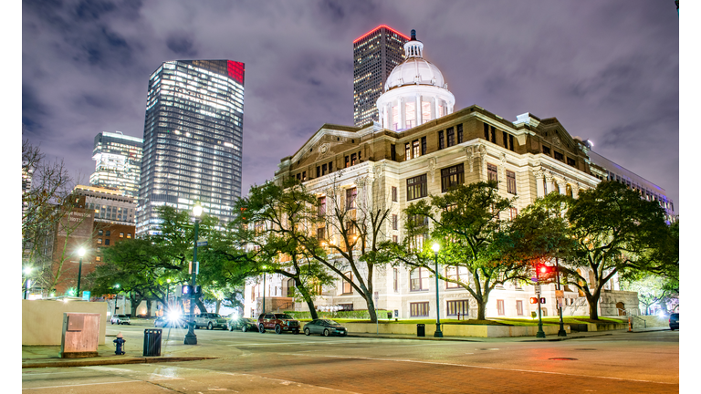 Justice Center in Houston (Night) - Houston, Texas, USA