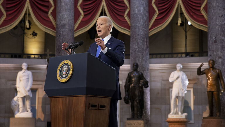 President Biden Speaks At U.S. Capitol On Anniversary Of January 6 Attack