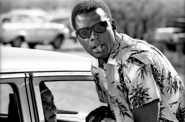 Sidney Poitier On The Set