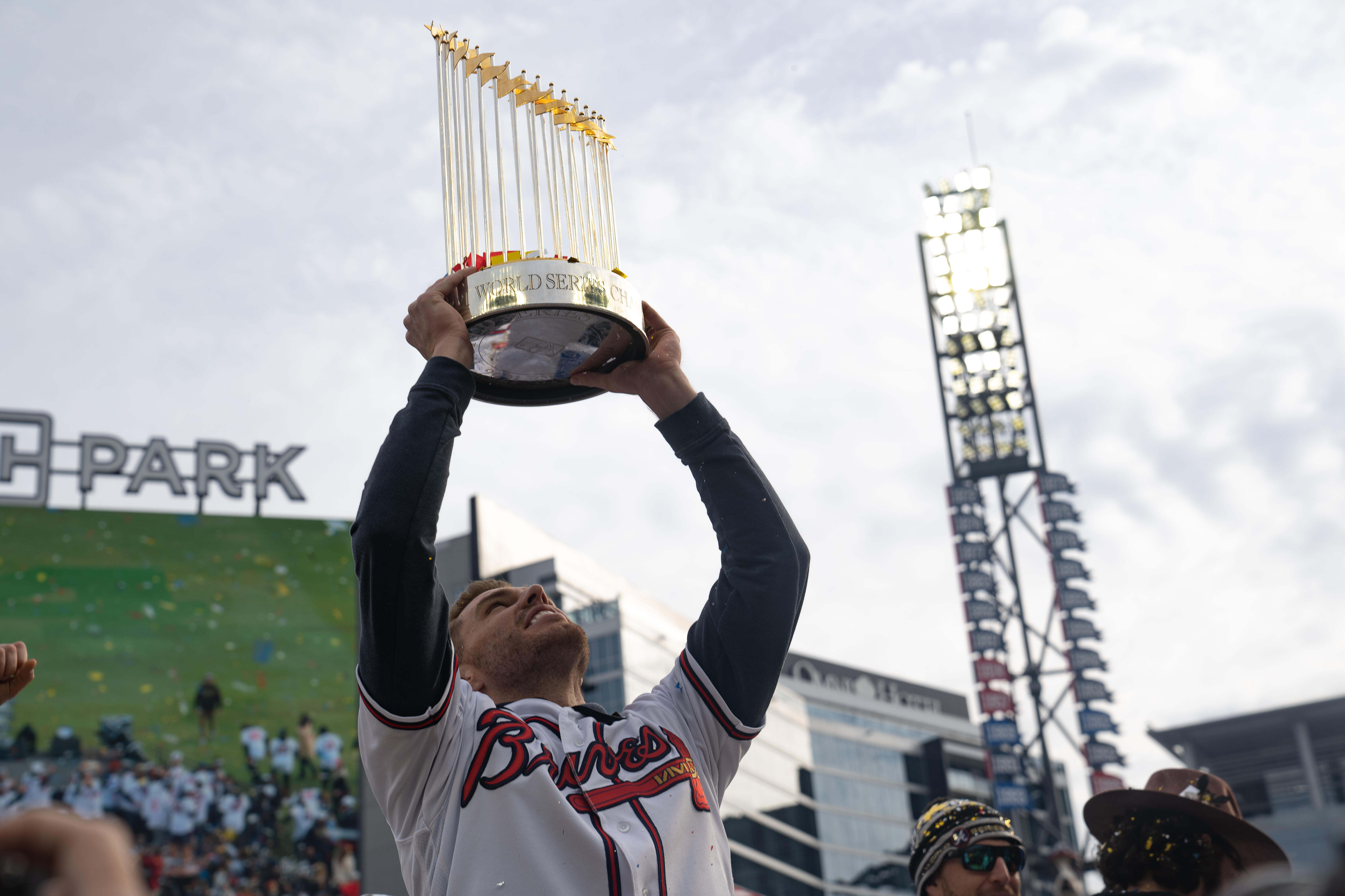 General view of signage for the Braves clubhouse merchandise store News  Photo - Getty Images