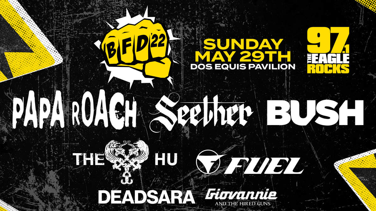 97.1 The Eagle Announces BFD 2022 Lineup Featuring Papa Roach & More