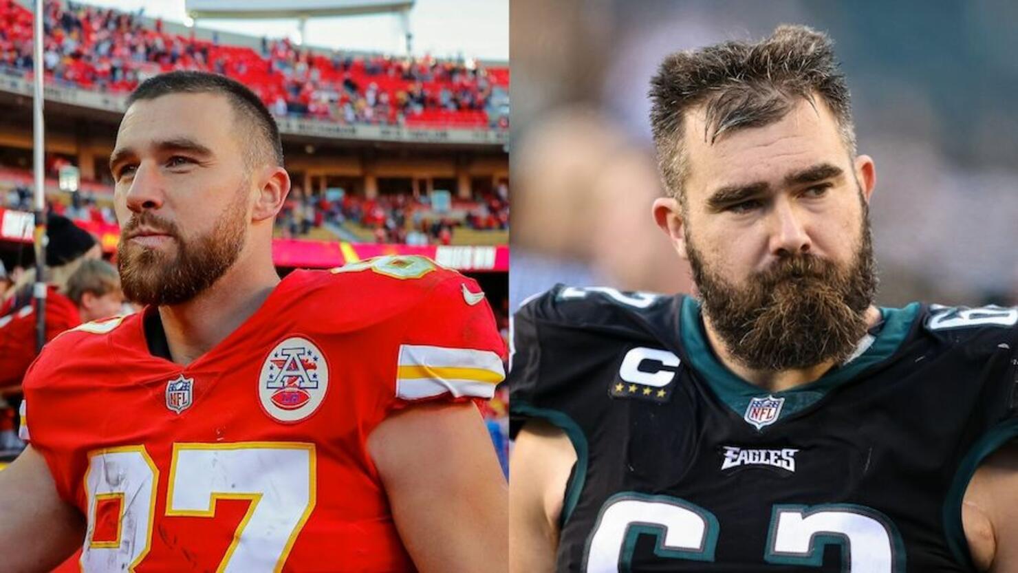 Travis Kelce Jason Kelce And Donna Kelce First Brothers To Face