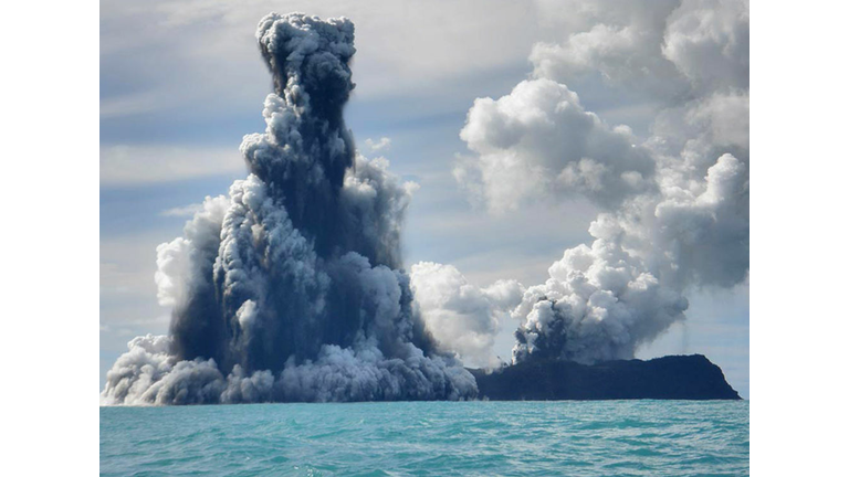 Undersea Volcano Erupts Off Of Tonga