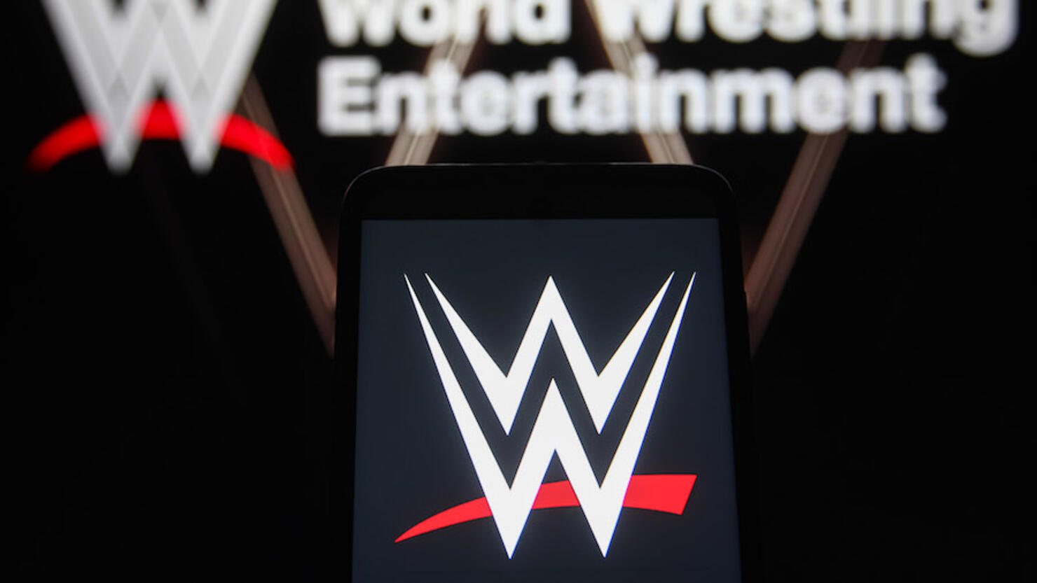 In this photo illustration a World Wrestling Entertainment (
