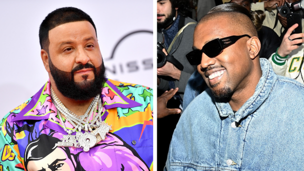 DJ Khaled Gifts Kanye West Ultra Rare Pair Of Jordans During Studio Session