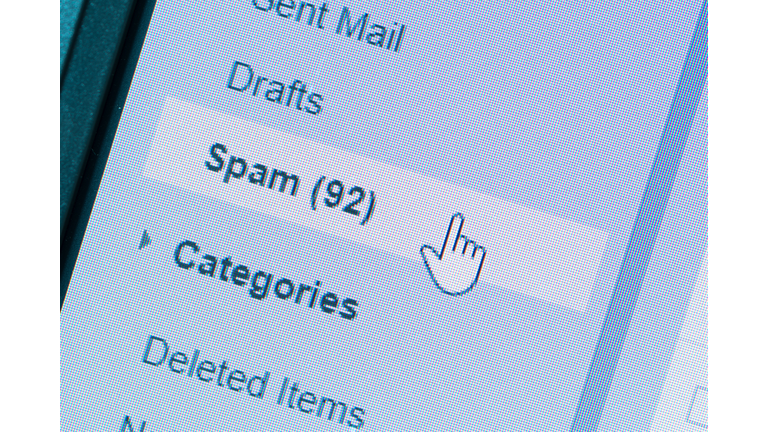 Spam message in folder