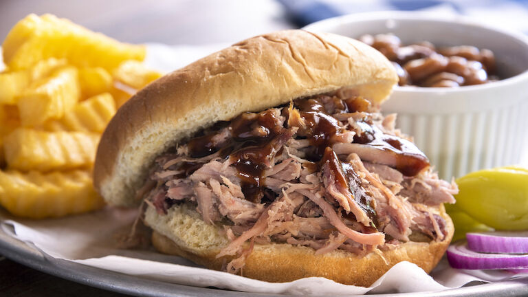 Pulled Pork Sandwich with Sides