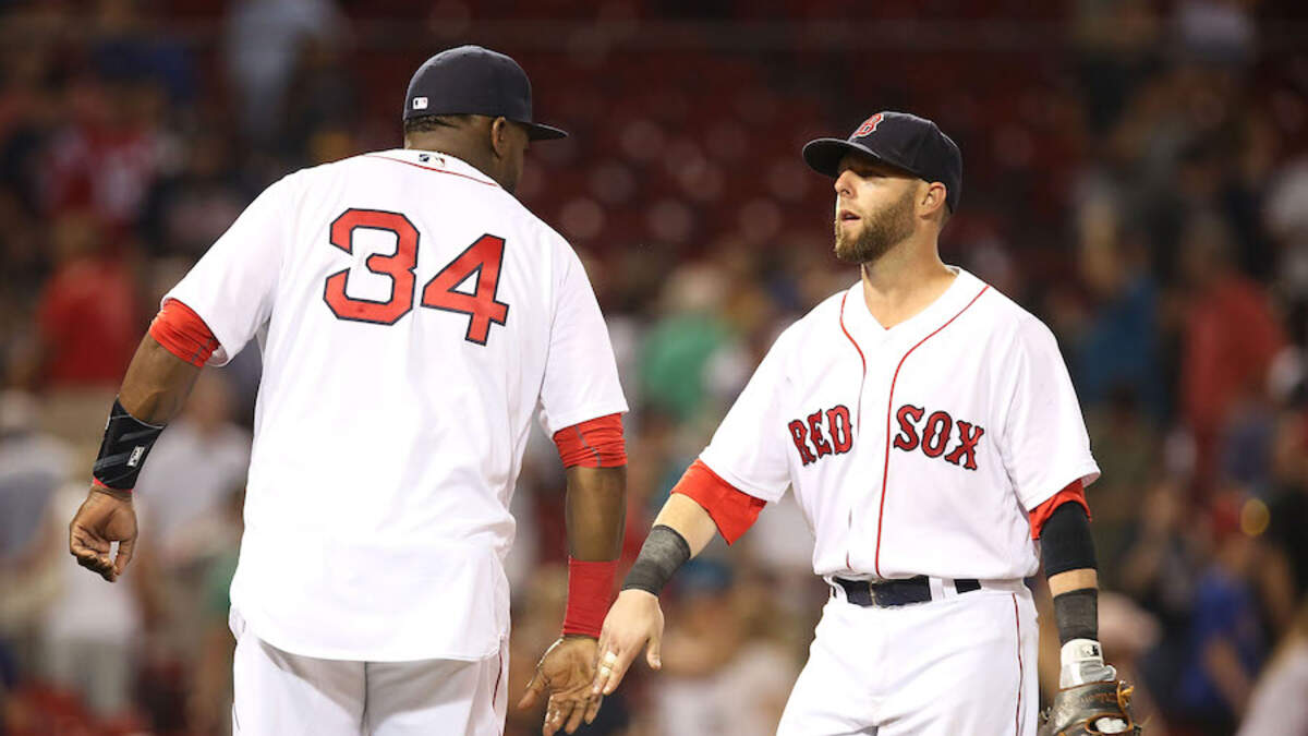 Dustin Pedroia David Ortiz Pedro Martinez Curt Schilling 