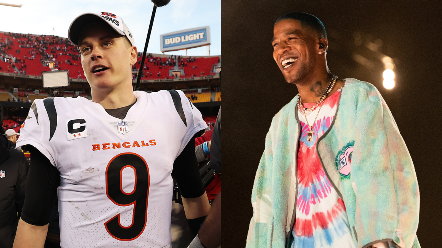 Bengals' Joe Burrow gives Kid Cudi jersey from AFC Championship Game