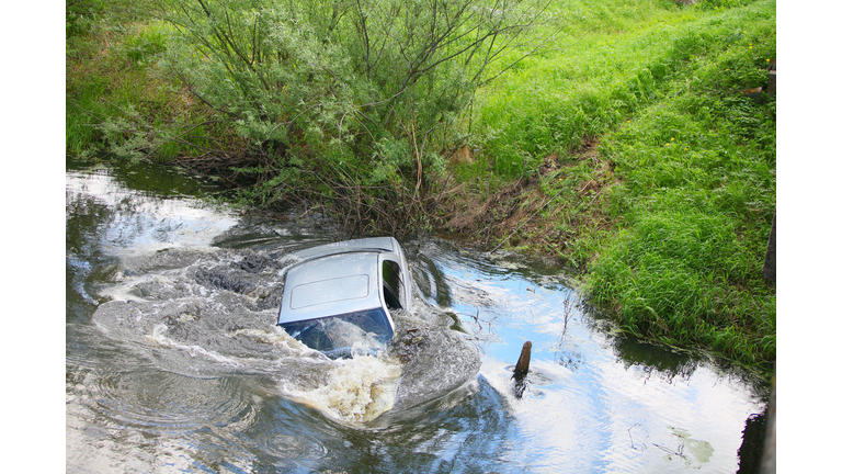 Sinking car