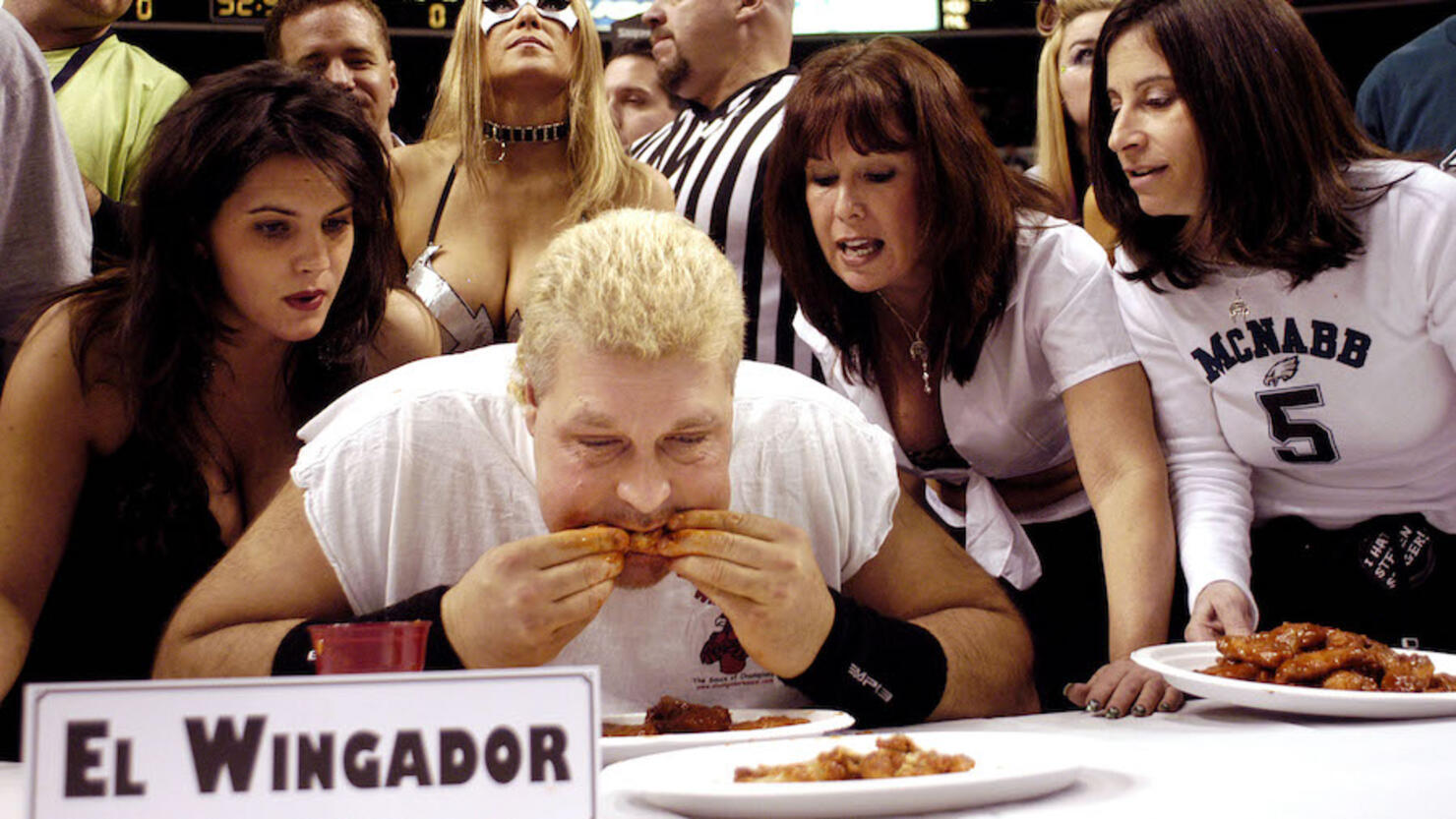 Competitive Eaters Face Off In Annual "Wing Bowl"