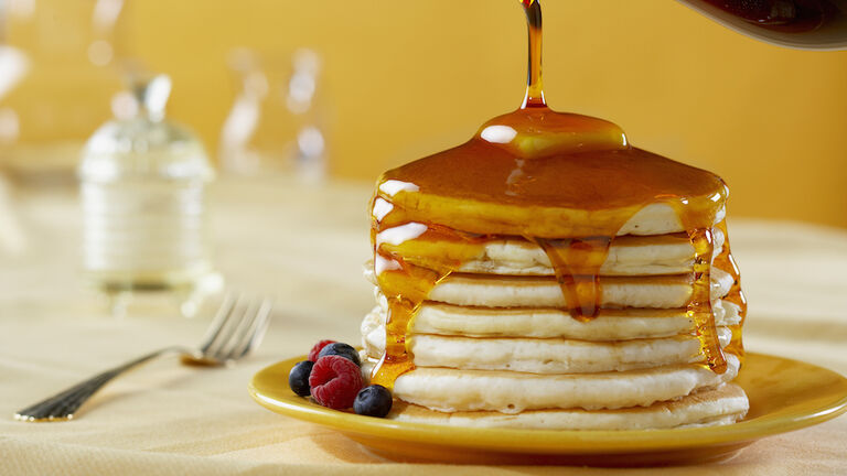 Pancakes with Syrup Pour