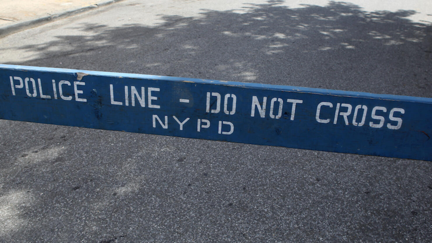 "Police Line - Do Not Cross" NYPD fence in the streets of New York City, USA