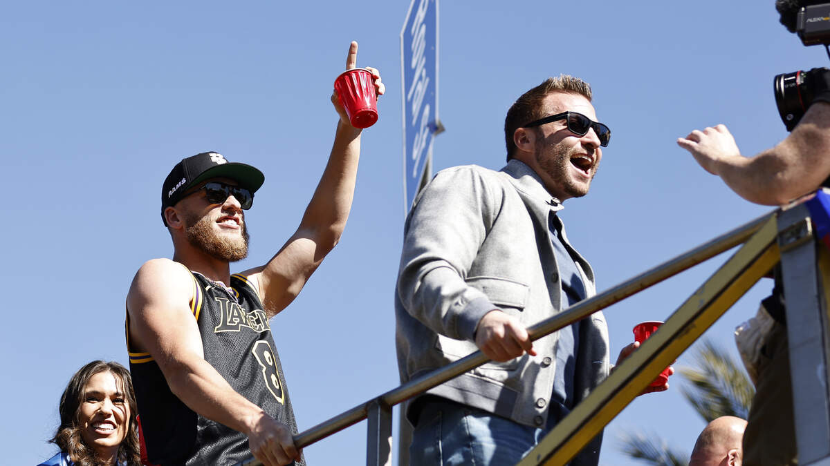 David Vassegh Catches Up With Cooper Kupp At The Rams Parade