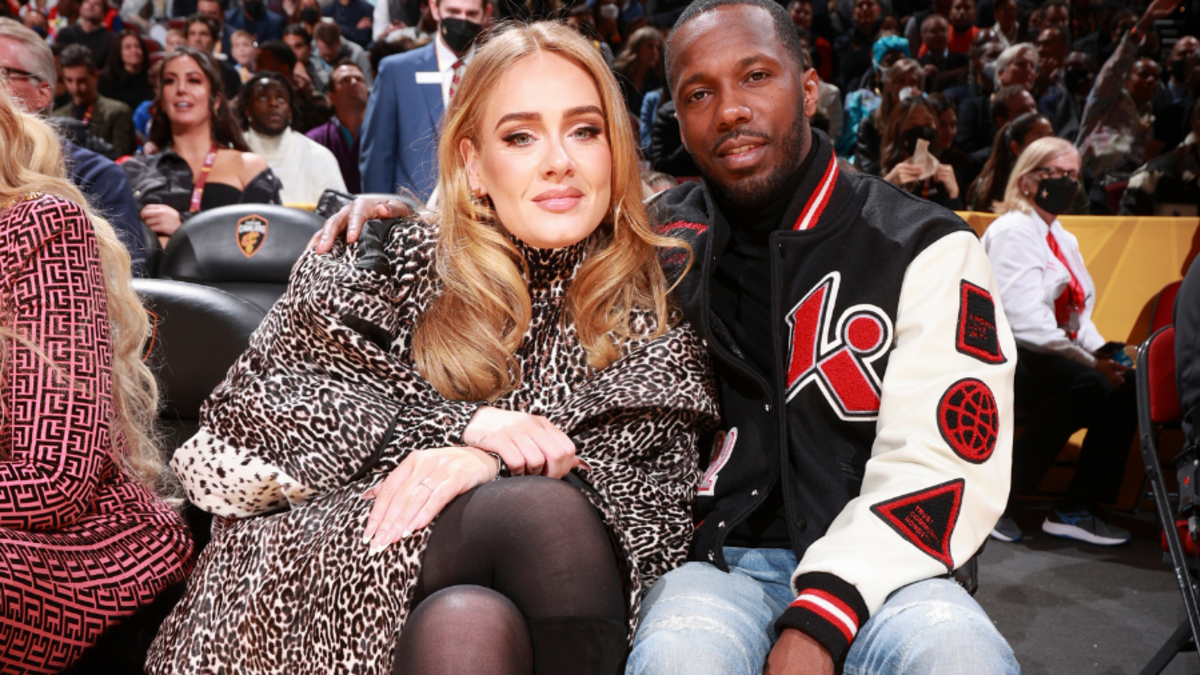 Adele wears $20K leopard look at NBA All-Star Game with Rich Paul