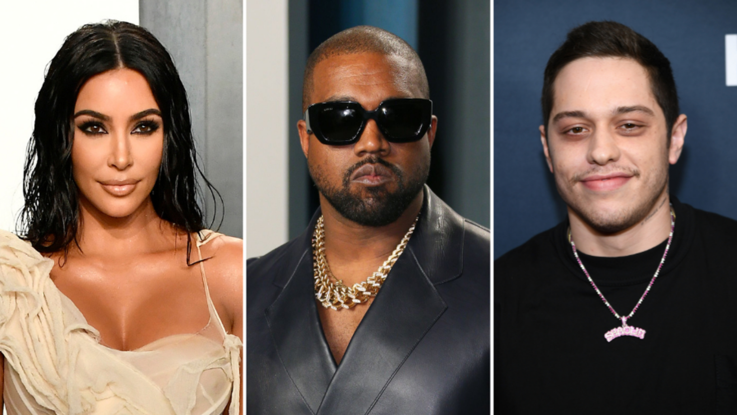 Kim Kardashian, Kanye West & Pete Davidson