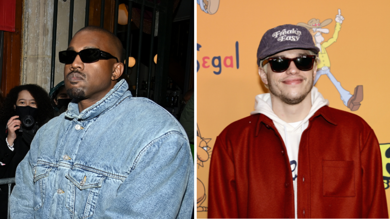 Kanye West and Pete Davidson