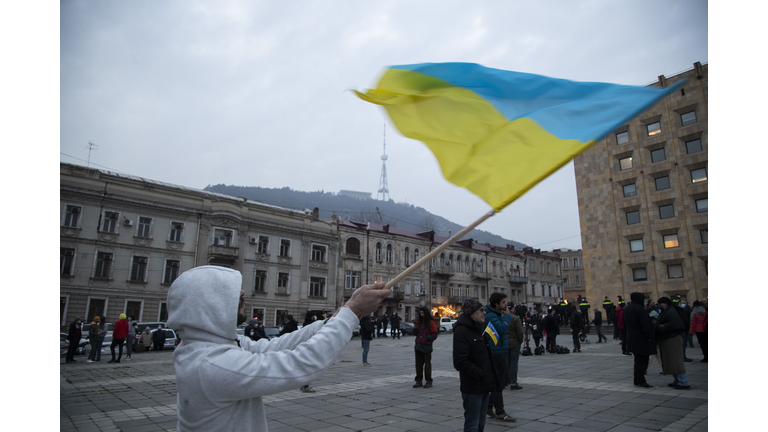 Georgians Rally in Support of Ukraine