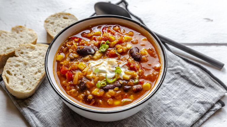 vegetarian chili con carne, chili sin carne