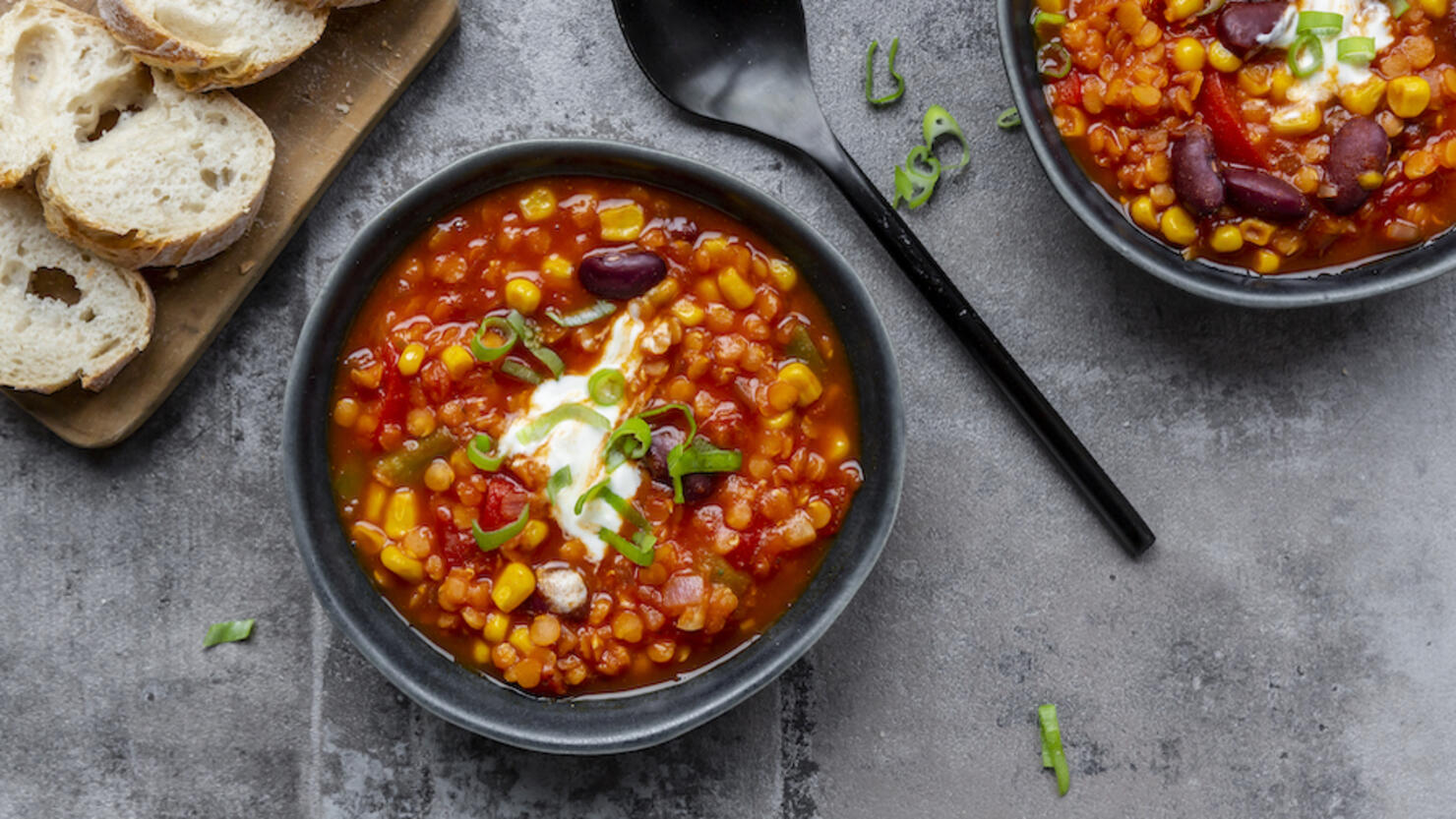 vegetarian chili con carne, chili sin carne