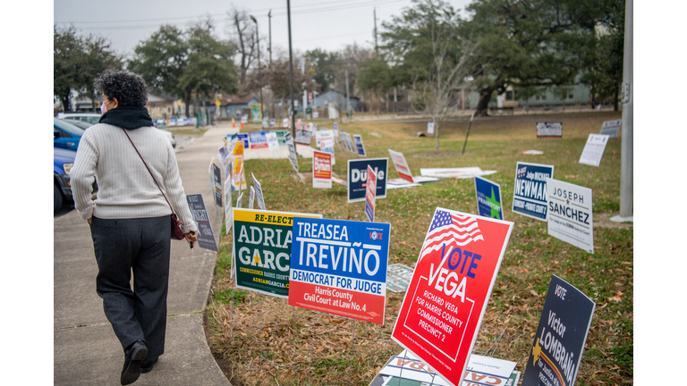 Texans Vote Early Ahead Of Tuesday's Primary Election