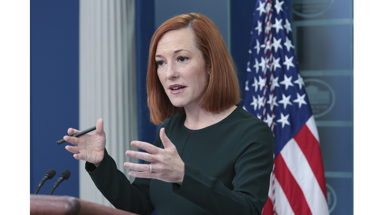 Jen Psaki Briefs White House Media Members