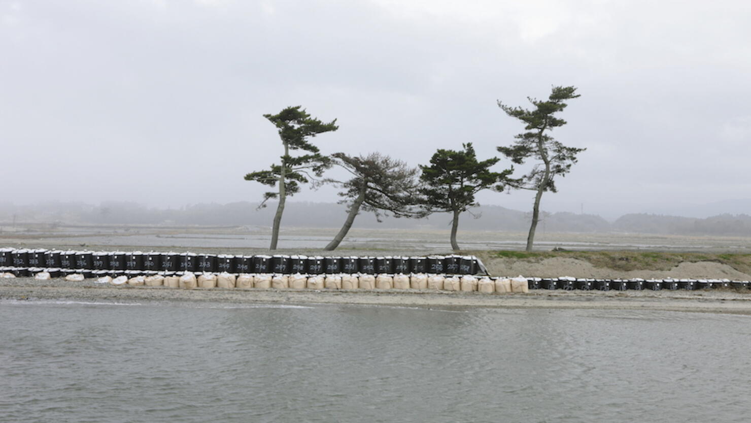 Landscape after an earthquake disaster