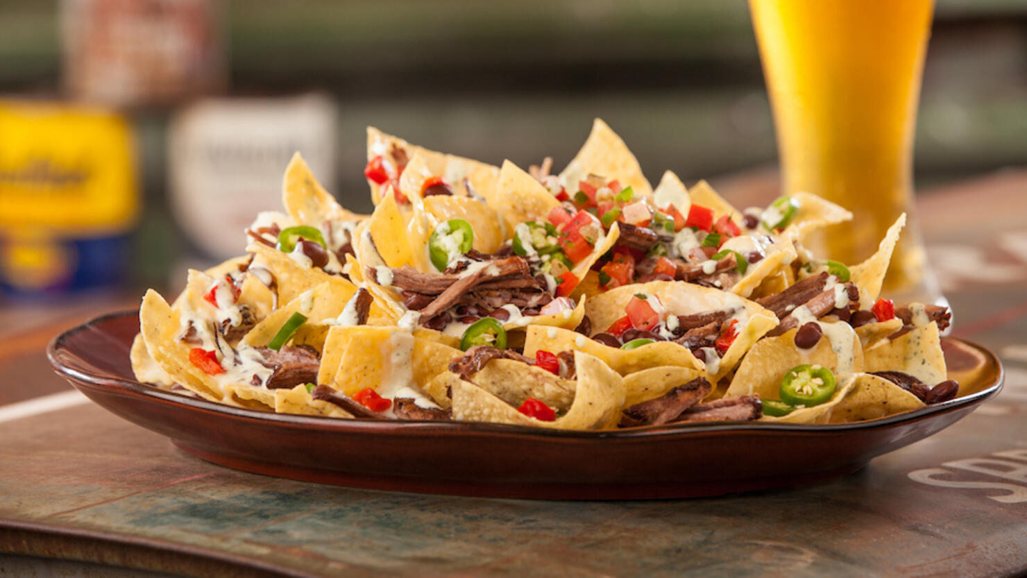 Beef Nachos and Beer