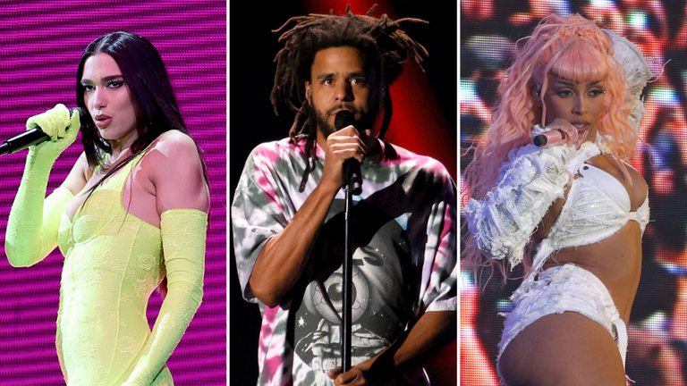 Dua Lipa, J. Cole, and Doja Cat