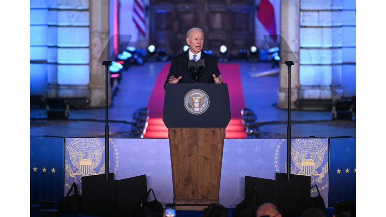 US President Biden Delivers Speech On Russia's Invasion Of Ukraine