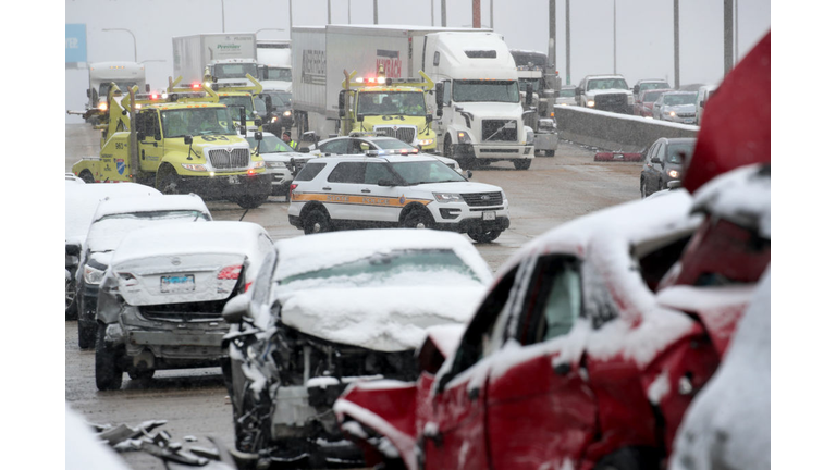 Winter Returns To Chicago With April Snow Fall