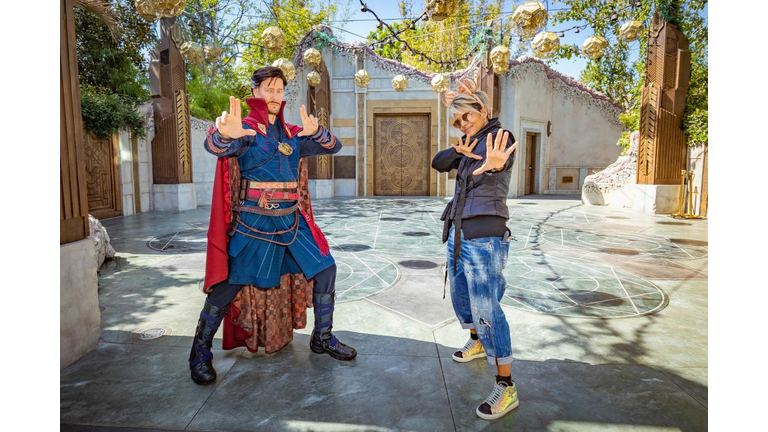 Halle Berry Visits Avengers Campus at Disneyland Resort in Anaheim, California
