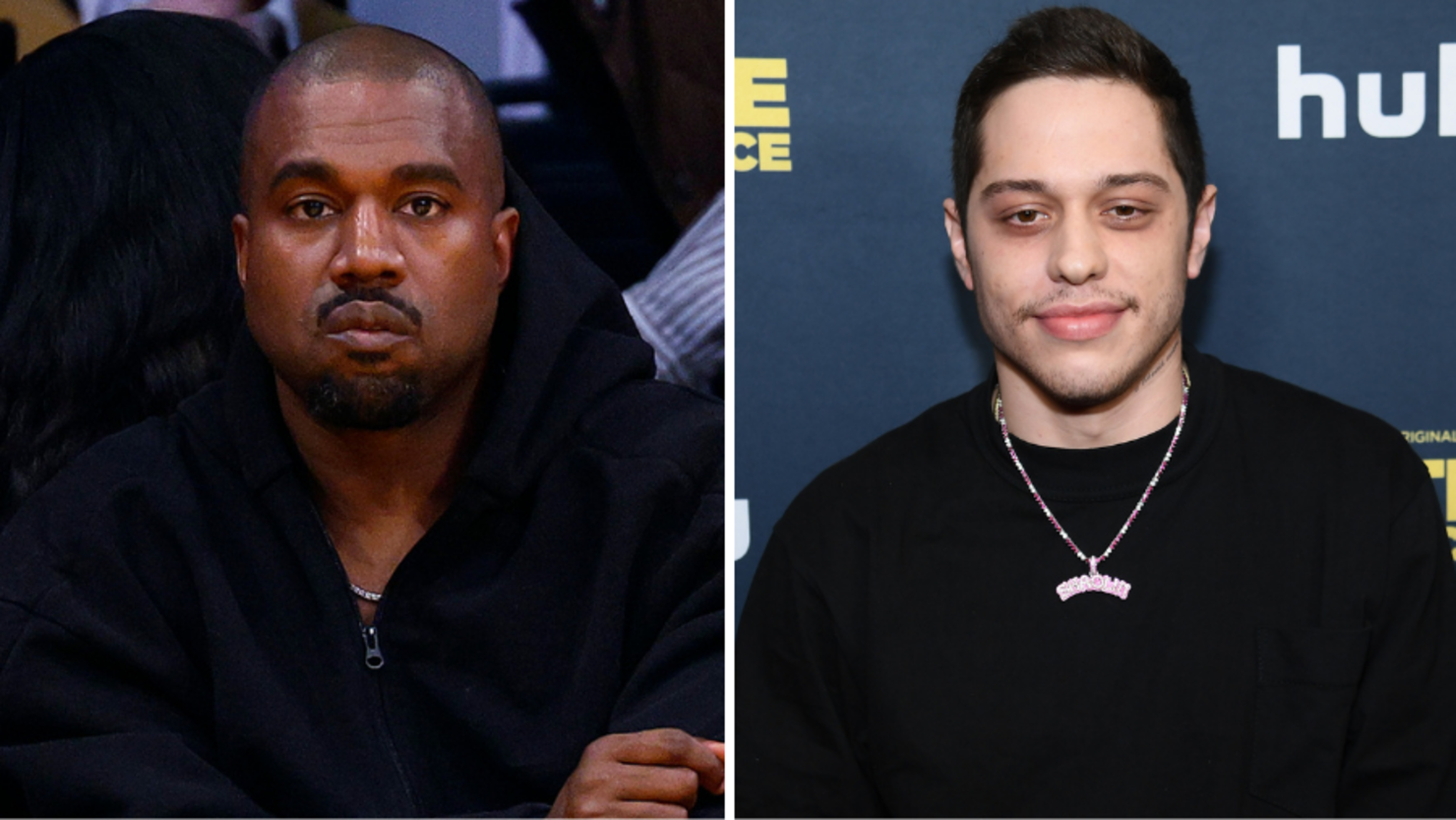 Kanye West and Pete Davidson