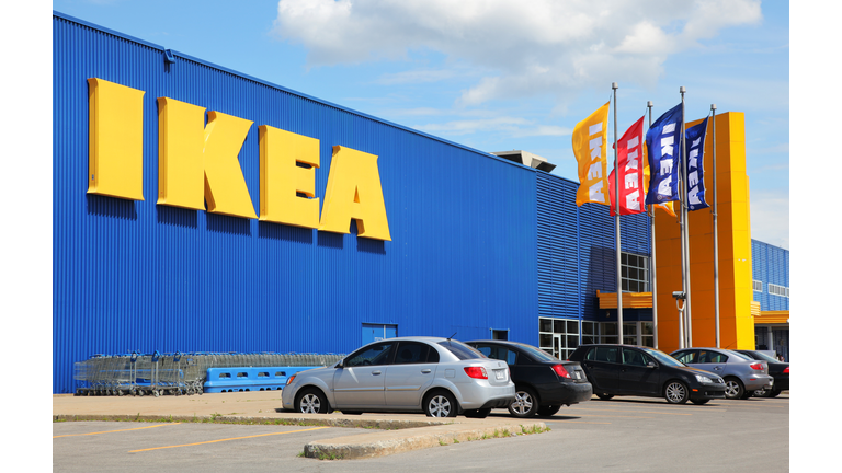 IKEA Store Building and Flags
