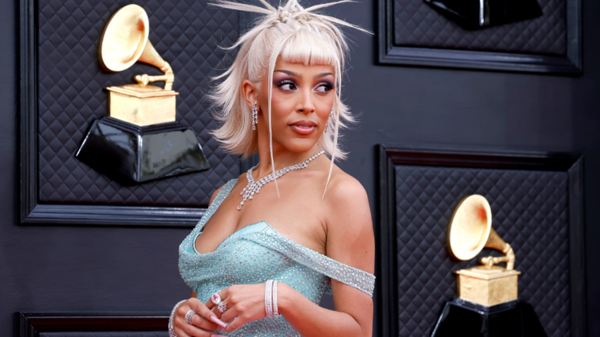 See Doja Cat's Stunning Grammys Red Carpet Look American Top 40