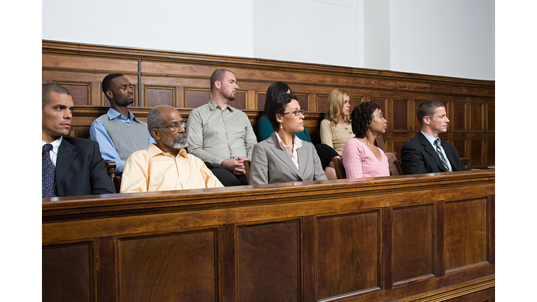 Jurors in the jury box